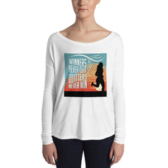 Winners Never Quit, Quitters Never Win - Running Mojo | Ladies' Long Sleeve Tee